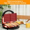 3 in 1 Electric Sandwich Maker Waffle Panini Press Grill with Removable Non-Stick Plates Double-Sided Heating Cool Touch Handle For Breakfast Steak To
