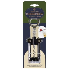 Winged Corkscrew with Bottle Opener – 2-in-1 Wine & Beer Bottle Tool, Easy Grip, Anti-Slip Design
