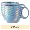 (2 pack) Blue Pearl Swirl Mug 17.6 fl oz, Stoneware