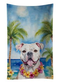 American Bulldog Luau Kitchen Towel Dish Cloths Guest Hand Towel Decorative Bathroom Towel for Face,Tea, Dishcloth, Kitchen and Bath