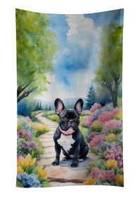 French Bulldog Spring Path Kitchen Towel Dish Cloths Guest Hand Towel Decorative Bathroom Towel for Face,Tea, Dishcloth, Kitchen and Bath