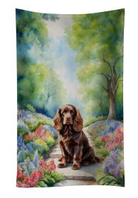 Sussex Spaniel Spring Path Kitchen Towel Dish Cloths Guest Hand Towel Decorative Bathroom Towel for Face,Tea, Dishcloth, Kitchen and Bath