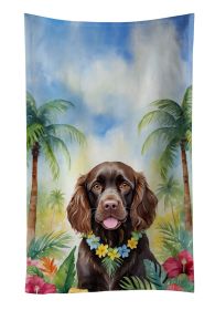 Boykin Spaniel Luau Kitchen Towel Dish Cloths Guest Hand Towel Decorative Bathroom Towel for Face,Tea, Dishcloth, Kitchen and Bath