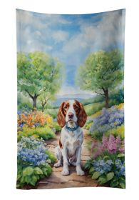 Welsh Springer Spaniel Spring Path Kitchen Towel Dish Cloths Guest Hand Towel Decorative Bathroom Towel for Face,Tea, Dishcloth, Kitchen and Bath