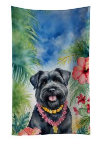 Bouvier des Flandres Luau Kitchen Towel Dish Cloths Guest Hand Towel Decorative Bathroom Towel for Face,Tea, Dishcloth, Kitchen and Bath