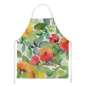 Connecticut Mountain Laurels in Watercolor Apron Cooking Kitchen Server Baking Crafts Gardening for Adult Women Men, Unisex, Large, Multicolor