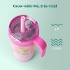 Coldee Kids Tumbler with Spill-Proof Straw & Handle. Insulated Stainless Steel 18 oz, Smiles