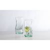 k(2 pack) Clear Green Glassware, 14.9 oz