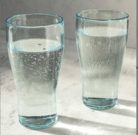 Quoise Glassware Tumbler Set  Kitchen Ware-Set Of 2 (Option: Clear)