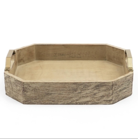 Rossmary Handmade Mango Wood Decor & Serving Tray In Brown Color (Option: Brown3)