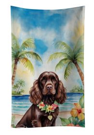 Cocker Spaniel Luau Kitchen Towel Dish Cloths Guest Hand Towel Decorative Bathroom Towel for Face,Tea, Dishcloth, Kitchen and Bath (Default: Default)