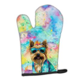 Cairn Terrier Hippie Dawg Oven Mitt Heat Resistant Thick Oven Mitt for Hot Pans and Oven, Kitchen Mitt Protect Hands, Cooking Baking Glove (Default: Default)