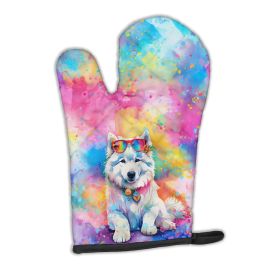 Samoyed Hippie Dawg Oven Mitt Heat Resistant Thick Oven Mitt for Hot Pans and Oven, Kitchen Mitt Protect Hands, Cooking Baking Glove (Default: Default)