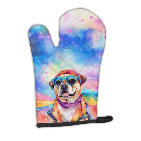 Pug Hippie Dawg Oven Mitt Heat Resistant Thick Oven Mitt for Hot Pans and Oven, Kitchen Mitt Protect Hands, Cooking Baking Glove (Default: Default)
