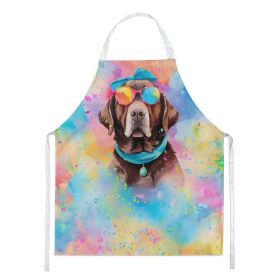 Chocolate Labrador Hippie Dawg Apron Cooking Kitchen Server Baking Crafts Gardening for Adult Women Men, Unisex, Large, Multicolor (Default: Default)